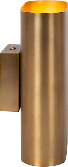 Lucide Lightning Modern Lamp Wall with Socket E14 Gold 8x8x20cm