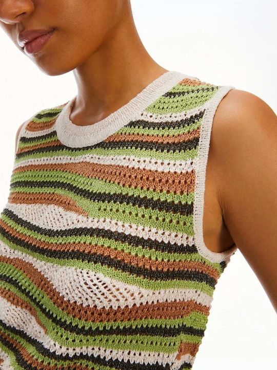 Women's Summer Blouse Sleeveless Green