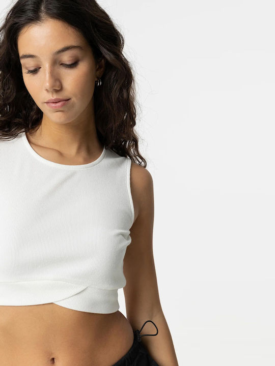 Παιδικό Crop Top Αμάνικο Ιβουαρ