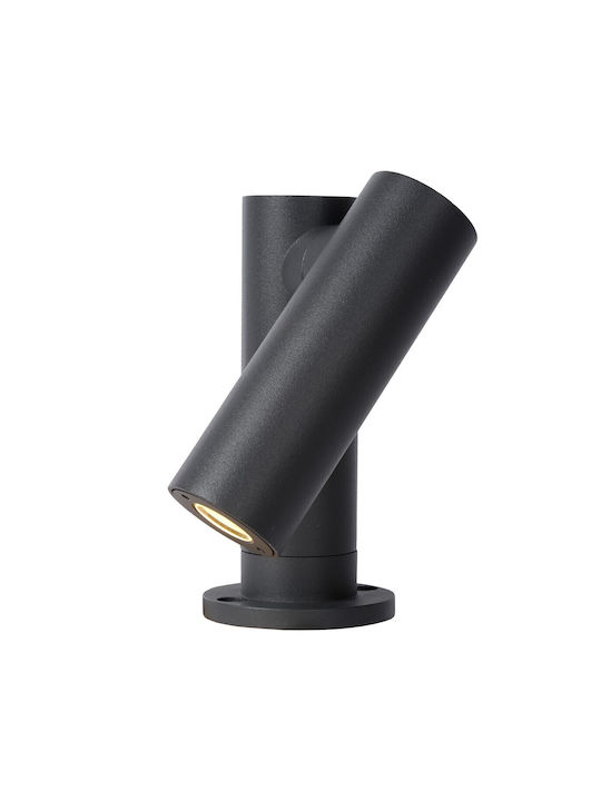 Lucide Lightning Φωτιστικό Κολωνάκι LED Εξωτερικού Χώρου 4.5W με Θερμό Λευκό Φως IP65 Γκρι
