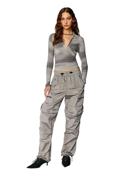 Diesel Damen Stoff Hose Gray