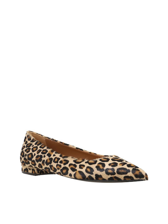 Kalogirou Leopard Ballerinas Beige