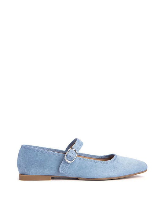 Keep Fred Suede Ballerinas with Strap Blue