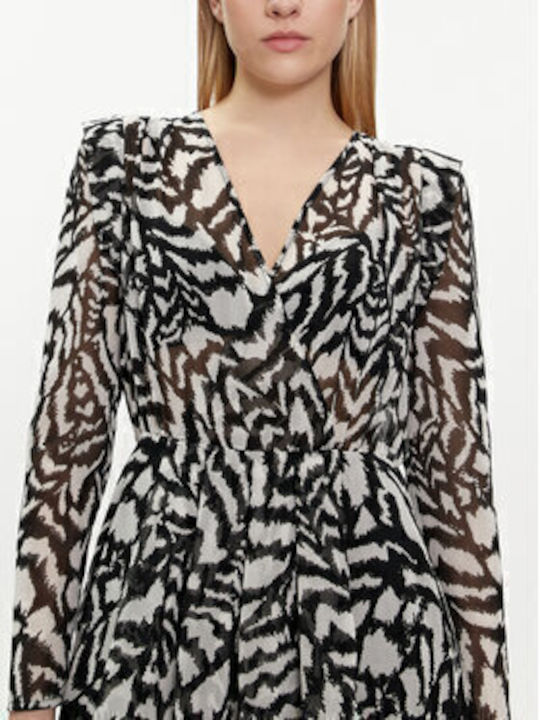 Rochie Midi Semișie Negru
