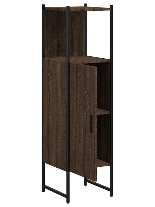 vidaXL Rafturi de baie Raft Baie Lemn 33x33x120.5cm Maro