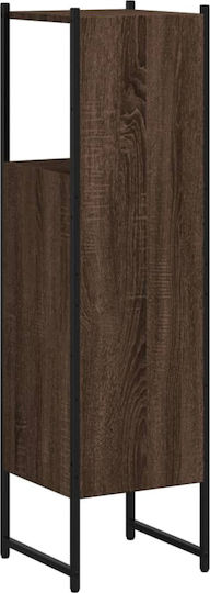 vidaXL Floor Bathroom Shelf Wooden 33x33x120.5cm Brown