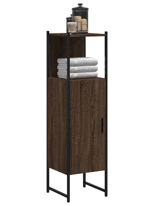 vidaXL Rafturi de baie Raft Baie Lemn 33x33x120.5cm Maro