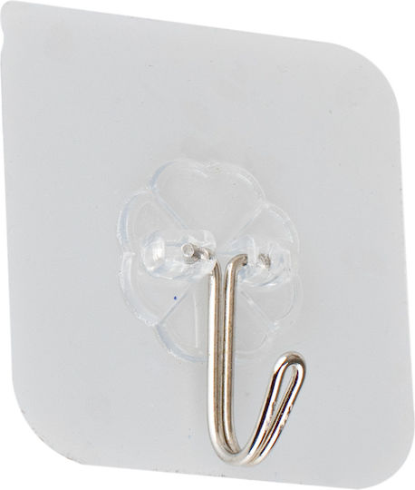 ikonka Badezimmerhaken Monofach mit Aufkleber 5.5x5.5cm Transparent
