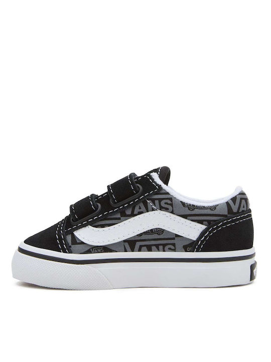Old Skool Kids Sneakers with Scratch Black