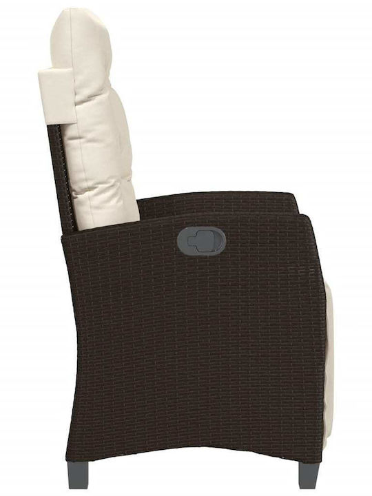 Outdoor-Stuhl Rattan Coffee mit Kissen