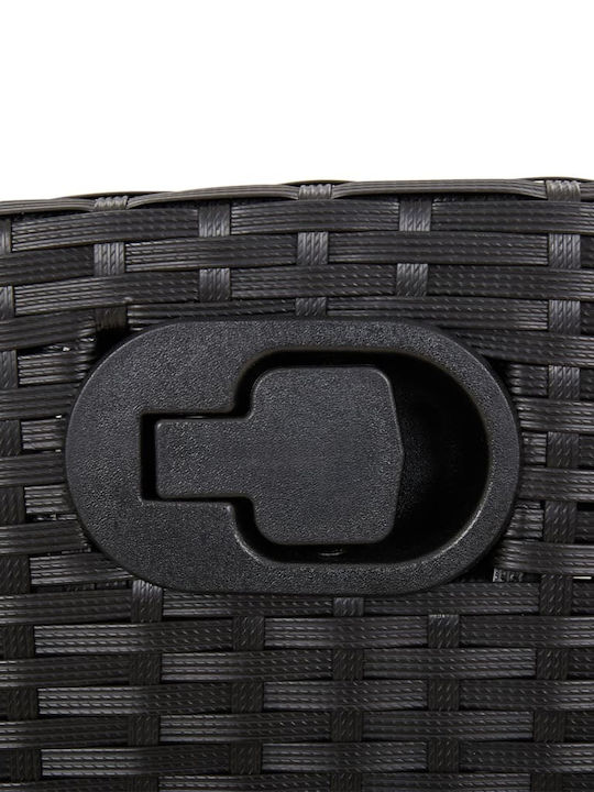 Scaun de exterior Rattan Negru cu pernă