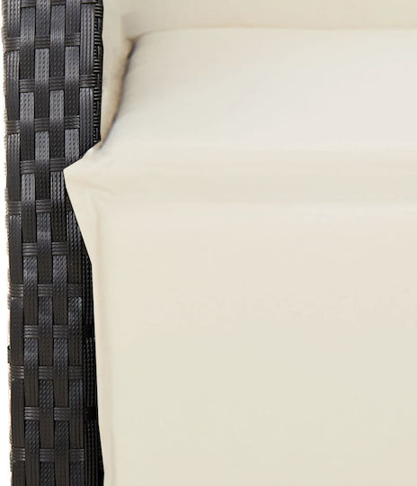 Outdoor-Stuhl Rattan Black mit Kissen