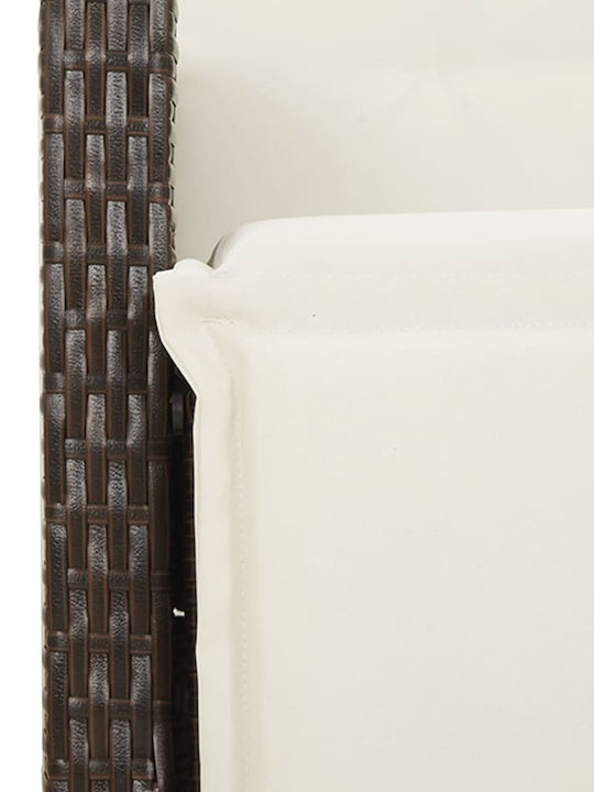 Outdoor-Stuhl Rattan Coffee mit Kissen