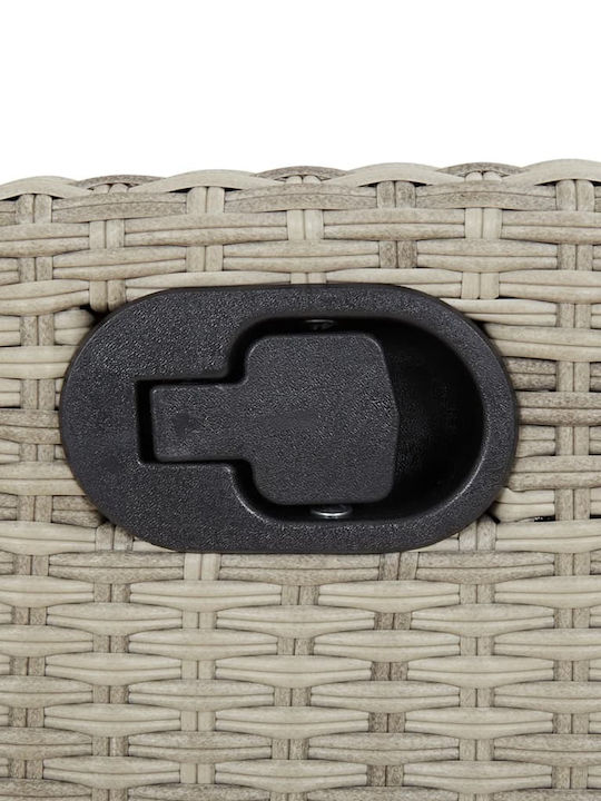 Scaun de exterior Rattan Gri cu pernă