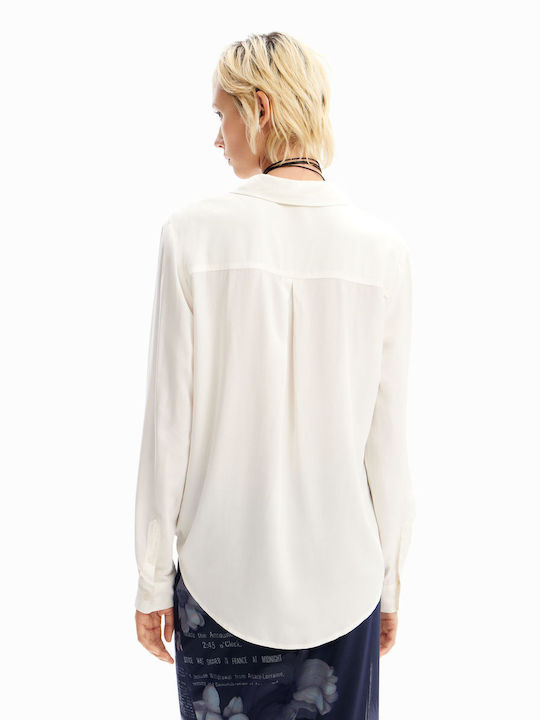 Desigual Women's Long Sleeve Shirt White