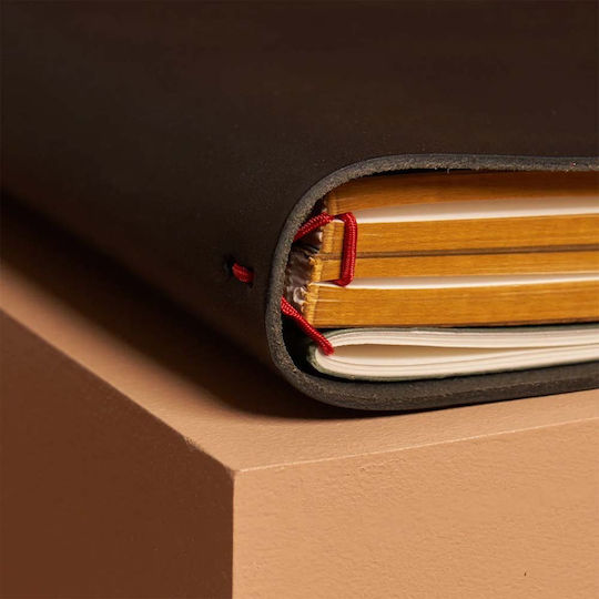 Paper Republic Grand Voyageur Notizbuch A4 mit leeren Seiten und Gummiband Schwarz