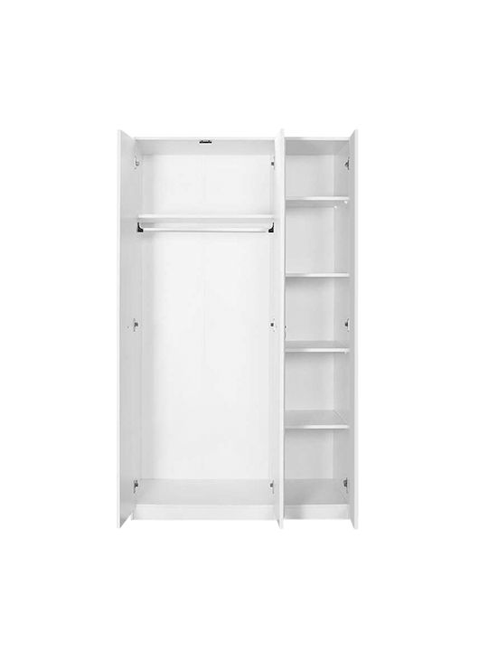 Тройна врата Гардероб Hampton Бял 103x52x185см