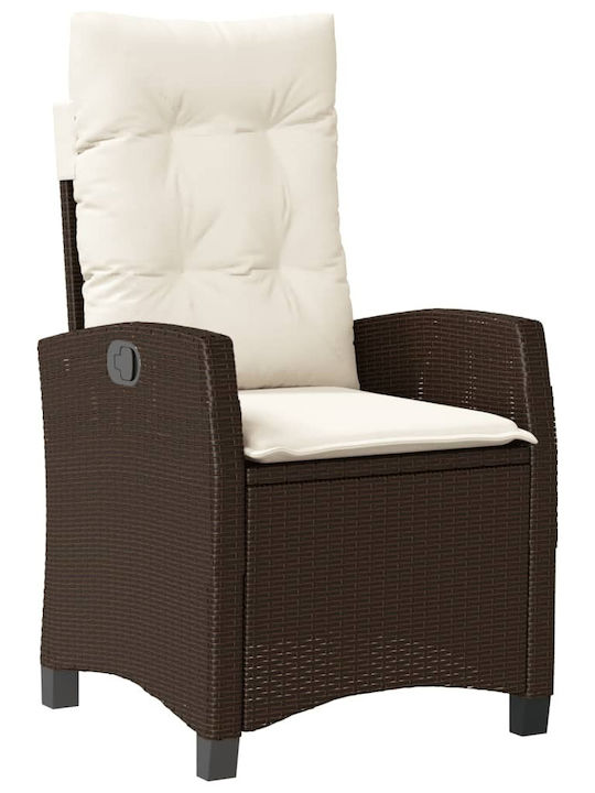 Bistro Living Room Set for Small Outdoor Spaces 3 Pieces Brown with Pillows