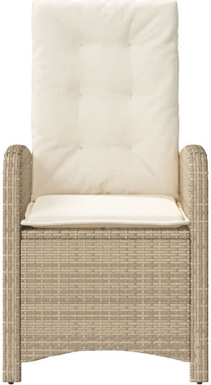 Bistro Garden & Outdoor Furniture Set 3 Pieces Beige with Pillows