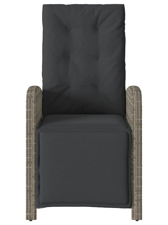 Bistro Living Room Set for Small Outdoor Spaces 3 Pieces Gray with Pillows