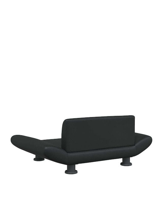 vidaXL Synthetic Leather Sofa Dog Bed Black 70x45cm