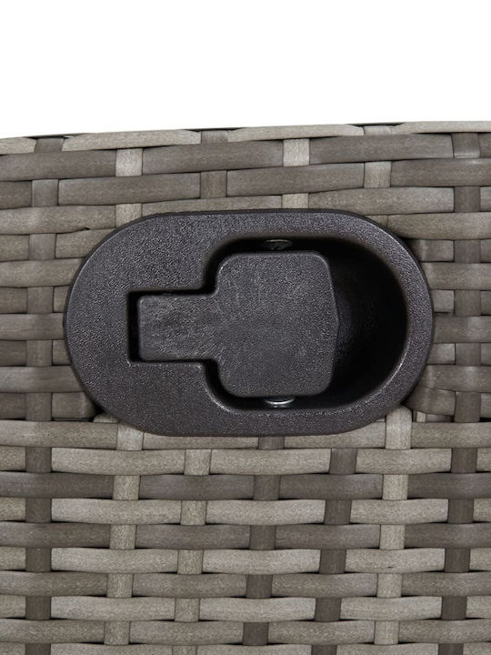 Bistro Garden Lounge Set for Small Outdoor Spaces 3 Pieces Gray with Pillows