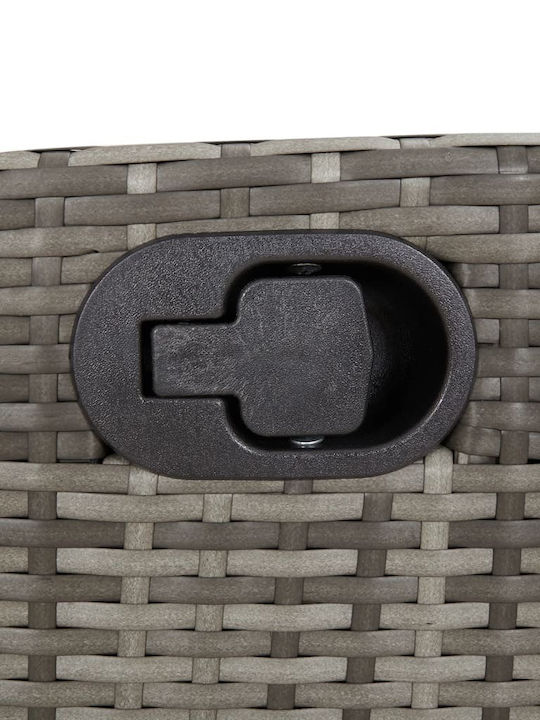 Bistro Living Room Set for Small Outdoor Spaces 3 Pieces Gray with Pillows