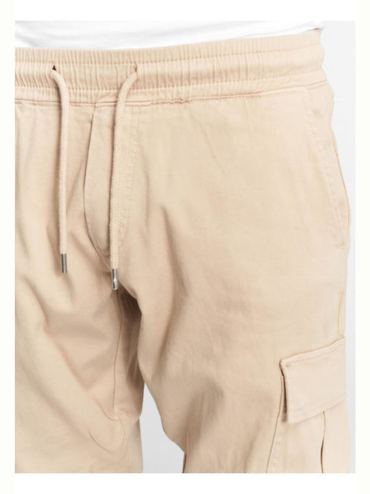 Def Men's Trousers Elastic Beige