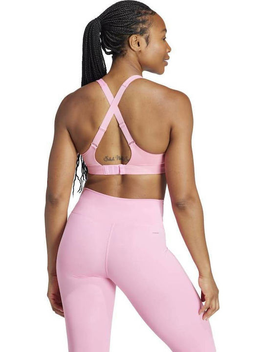 adidas High-Support Women's Bra without Padding Pink
