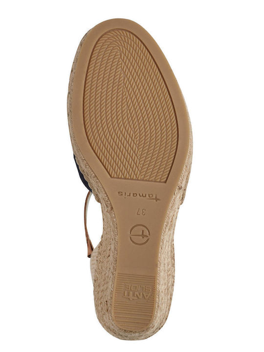 Damenplattformen im Espadrilles-Stil Marineblau