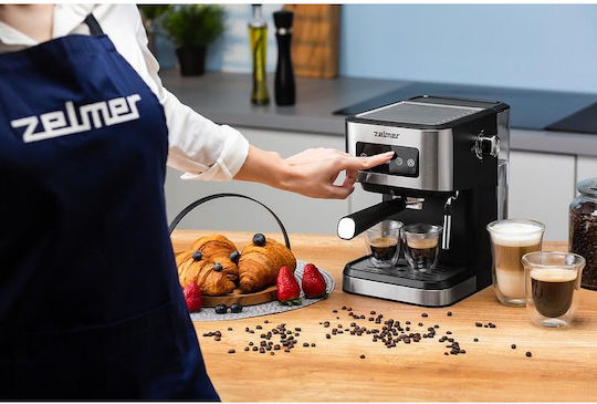 Zelmer Automatic Espresso Machine 1050W Pressure 20bar Silver ZCM6255
