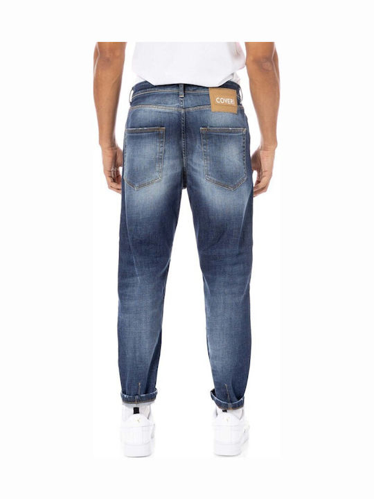 Pantaloni Jeans pentru Bărbați Cropped Elastic BLUE DENIM