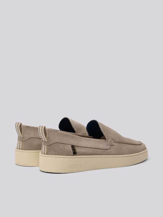 Replay Frank Men's Suede Moccasins Beige