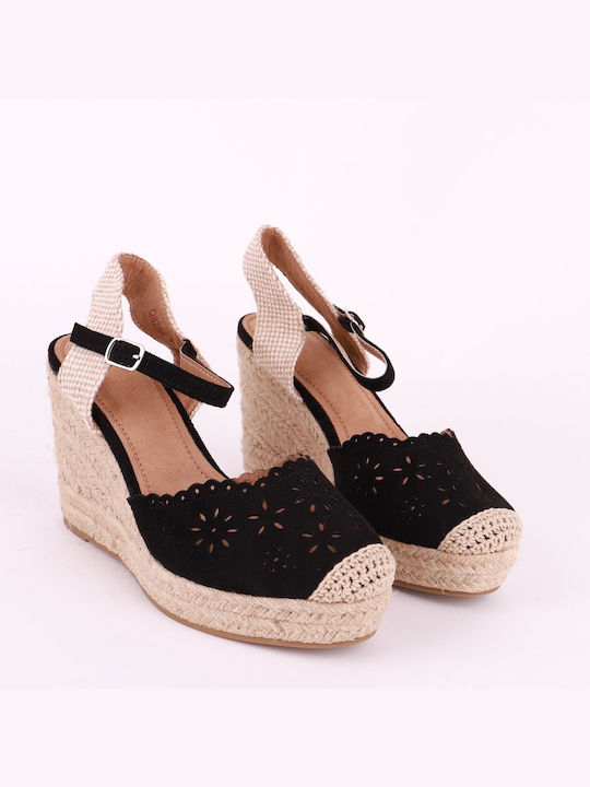 Alta Moda Women's Platform Espadrilles Black