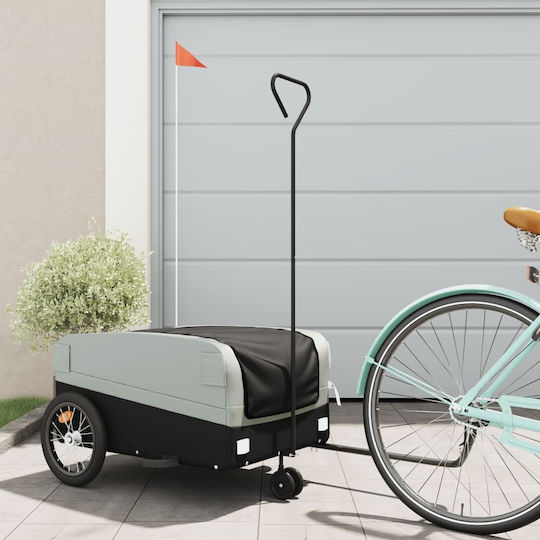 Vidaxl Anhänger Fahrradzubehör Schwarz Grau 45 Kilo Eisen