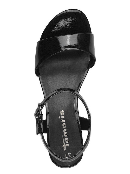 Sandals from Patent Leather Black