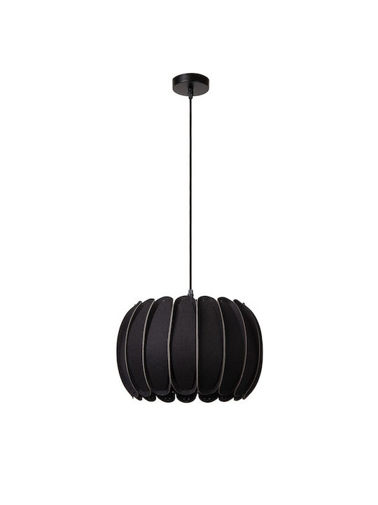 Lucide Lightning Pendant Light Single-Light for Socket E27 Black