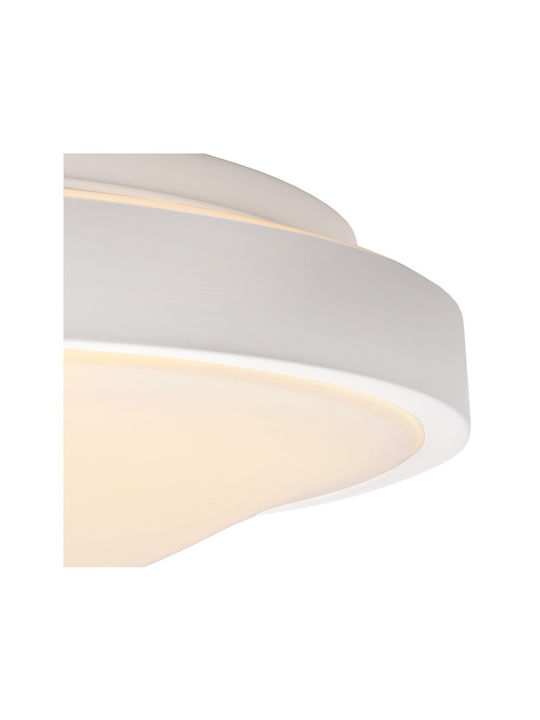 Lucide Lightning Φωτιστικό Πλαφονιέρα Οροφής Μπάνιου Λευκή με Ενσωματωμένο LED