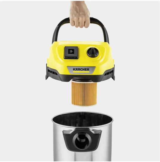 Karcher WD 3 P S V-17/4/20 Vacuum Wet / Dry 1000W with Plastic Bin 17lt