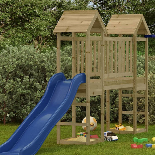 vidaXL Holzturm mit Kletterfläche 53x46.5x194cm. Rosa