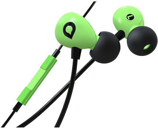 Pegasus 6854455877 În ureche Handsfree cu două căști cu mufă 3.5mm Verde