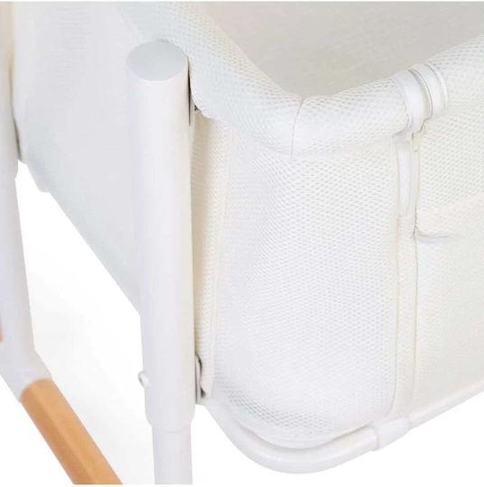 Childhome Cradle Evolux with Mattress and Side Opening Natural White