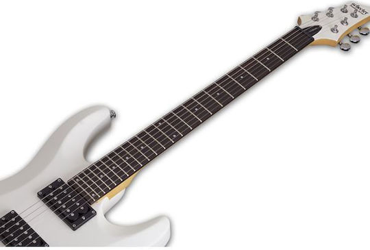 Schecter C-6 Deluxe Satin White Electric Guitar