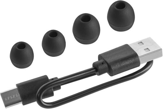 Kruger & Matz M19 Earbud Bluetooth Handsfree Ακουστικά με Θήκη Φόρτισης Μαύρα