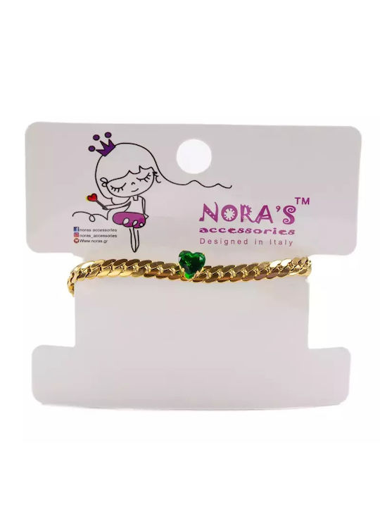 Nora's Accessories Γυναικείο Βραχιόλι Αλυσίδα με σχέδιο Καρδιά