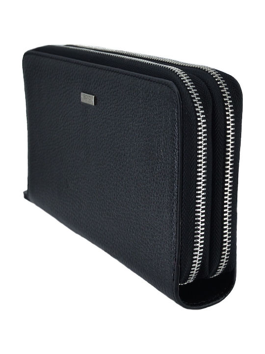 Large Leather Women's Wallet Classic Black