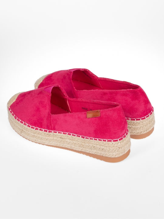 Issue Fashion Din catifea Espadrile dama în culoarea Fuchsia