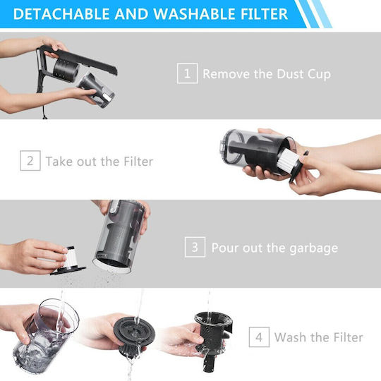 Aspirator de mână pentru mașină Aspirare uscată cu Putere 100W & Cablu de brichetă auto 12V
