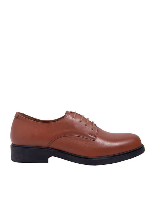 Women's Leather Oxford Shoes Tabac Brown