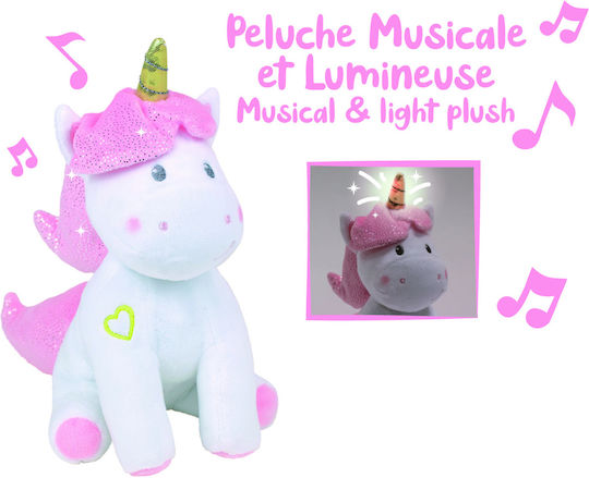 Jemini Musical Plush Toy With Lights 24cm Unicorn